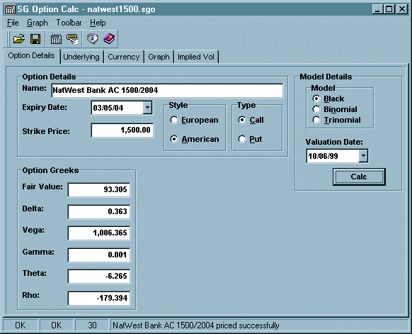 Calculator Inputs Screen-shot